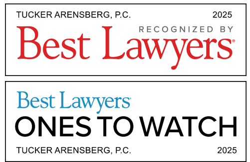 2025 Tucker Arensberg Best Lawyers in America and Best Lawyers Ones to Watch badges.